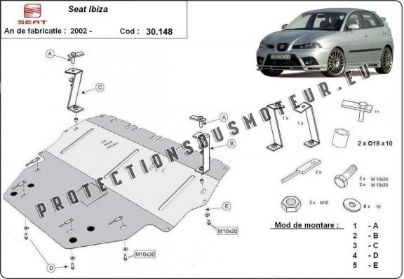 Protection sous moteur et de la boîte de vitesse Seat Ibiza Diesel