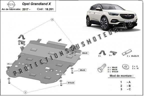 Protection sous moteur et de la boîte de vitesse Opel Grandland X