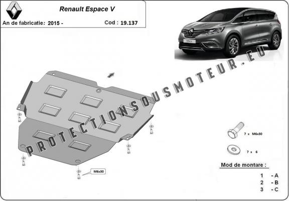 Protection sous moteur et de la boîte de vitesse  Renault Espace 5