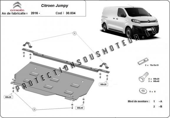 Protection sous moteur et de la boîte de vitesse Citroen Jumpy MPV