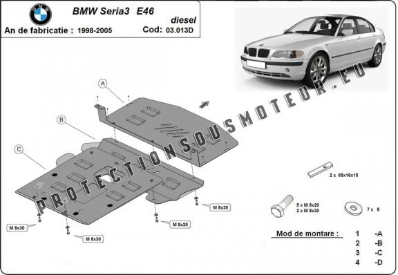 Protection Sous Moteur BMW Seria 3 E46 - diesel