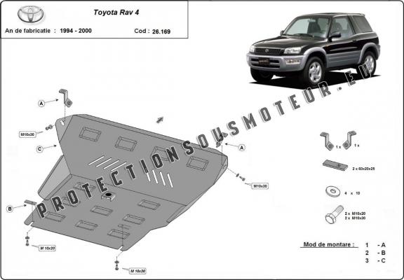 Protection sous moteur et de la boîte de vitesse Toyota RAV 4