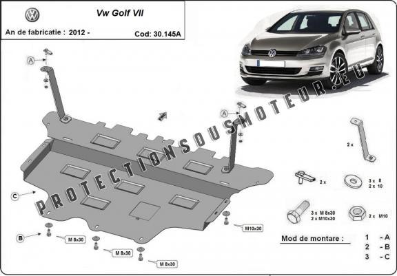 Protection sous moteur et de la boîte de vitesse VW Golf 7 - Boîte de vitesse automatique