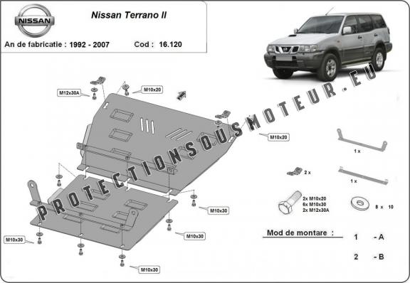 Protection sous moteur Nissan Terrano II 