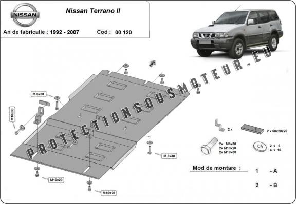 Protection de la boîte de vitesse Nissan Terrano II 