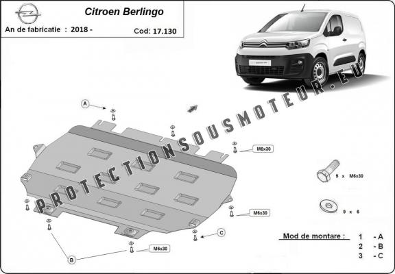 Protection sous moteur et de la boîte de vitesse Citroen Berlingo