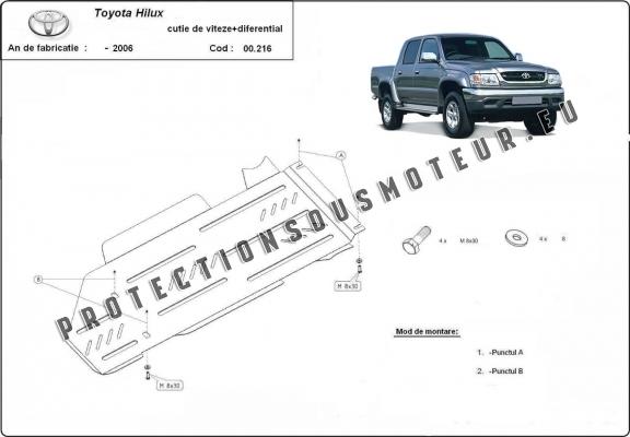 Protection de la boîte de vitesse et de la différentiel Toyota Hilux