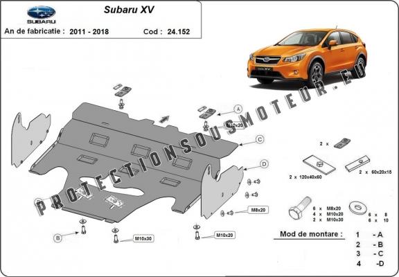 Protection sous moteur et de la radiateur  Subaru XV