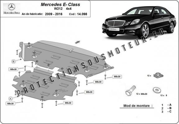 Protection sous moteur et de la radiateur Mercedes E-Classe W212 - 4x4