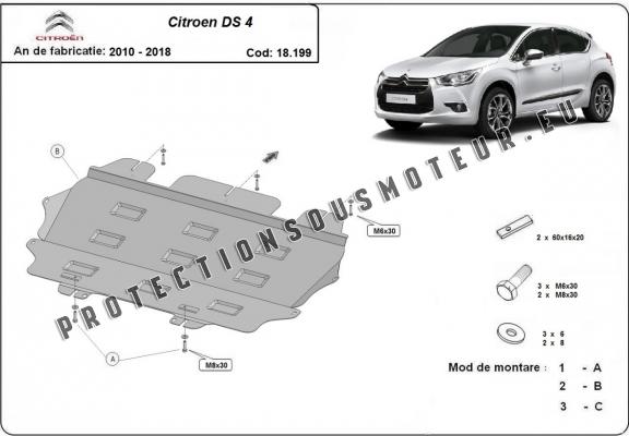 Protection sous moteur et de la boîte de vitesse Citroen DS4