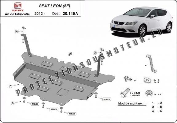 Protection sous moteur et de la boîte de vitesse Seat Leon - Boîte de vitesse automatique
