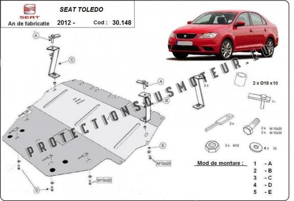 Protection sous moteur et de la boîte de vitesse Seat Toledo 4