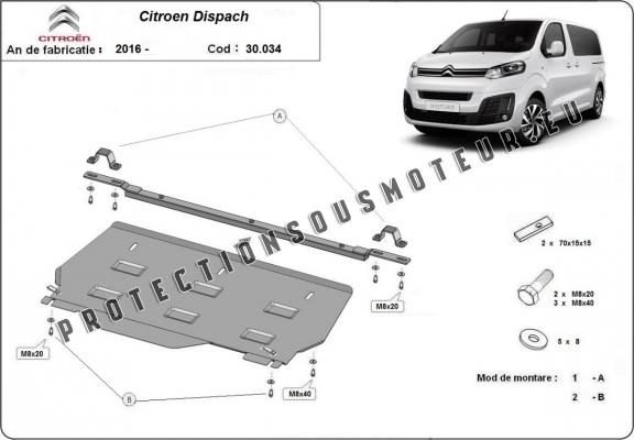 Protection sous moteur et de la boîte de vitesse Citroen Dispatch MPV