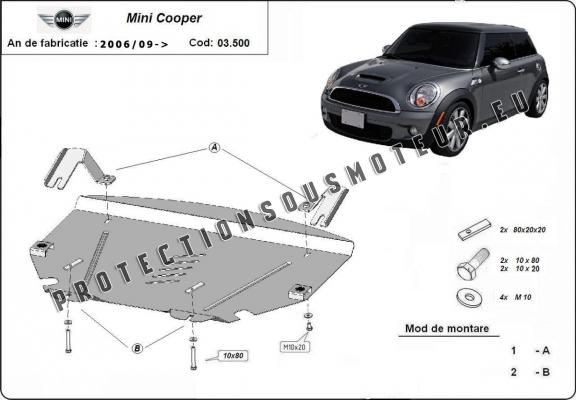 Protection sous moteur et de la boîte de vitesse Mini Cooper R56