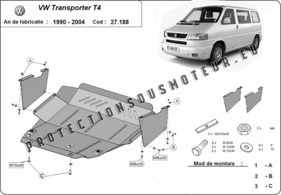 Protection sous moteur et de la boîte de vitesse Transporter T4 Caravelle