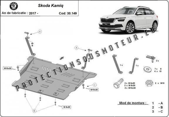 Protection sous moteur et de la boîte de vitesse Skoda Kamiq