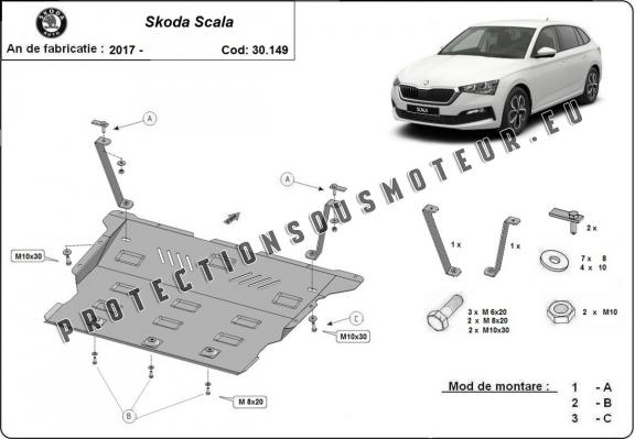 Protection sous moteur et de la boîte de vitesse Skoda Scala