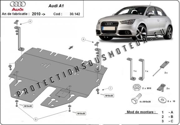 Protection sous moteur et de la boîte de vitesse Audi A1