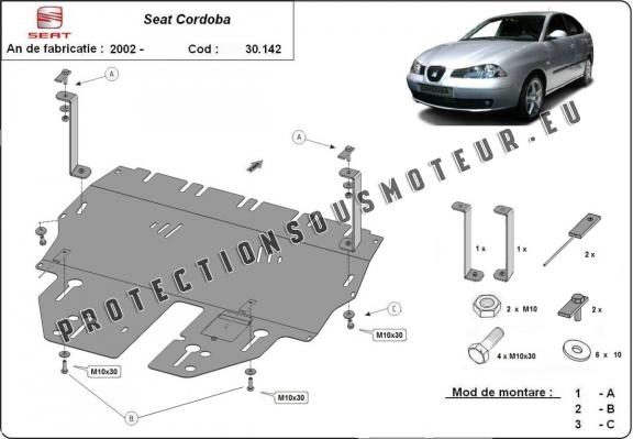 Protection sous moteur et de la boîte de vitesse Seat Cordoba Petrol