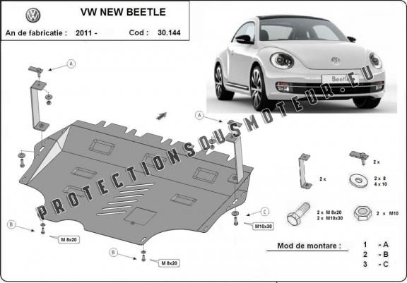 Protection sous moteur et de la boîte de vitesse Volkswagen New Beetle
