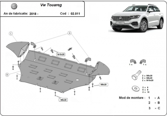 Protection Sous Moteur Volkswagen Touareg
