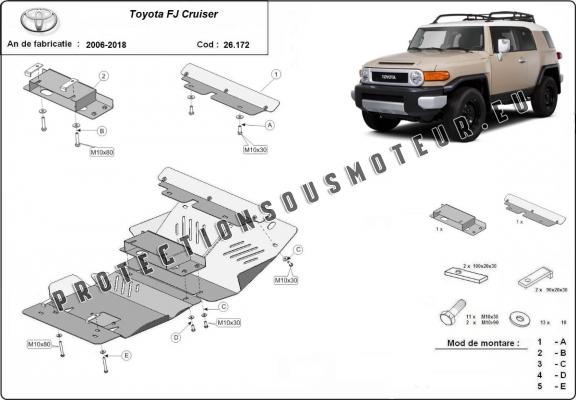 Protection sous moteur Toyota Fj Cruiser
