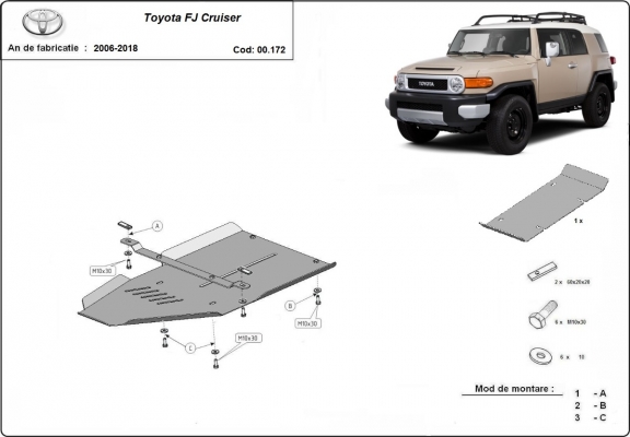 Protection de la boîte de vitesse Toyota Fj Cruiser