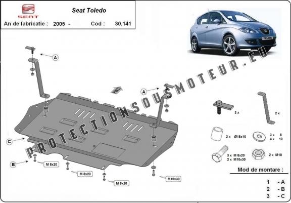 Protection sous moteur et de la boîte de vitesse Seat Toledo 3