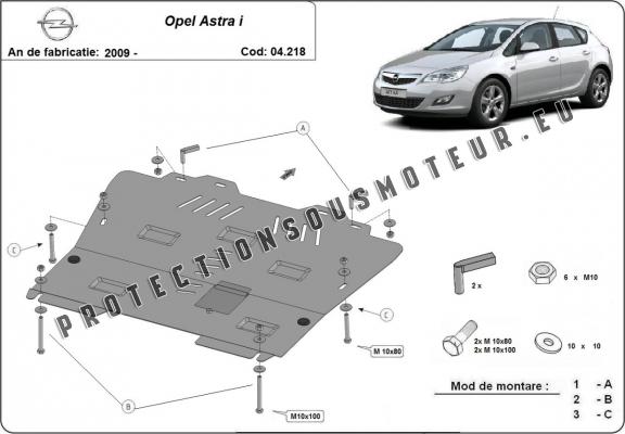 Protection sous moteur et de la boîte de vitesse Opel Astra I