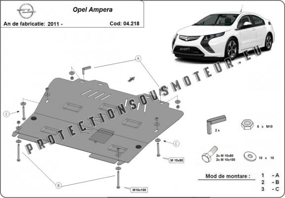 Protection sous moteur et de la boîte de vitesse Opel Ampera