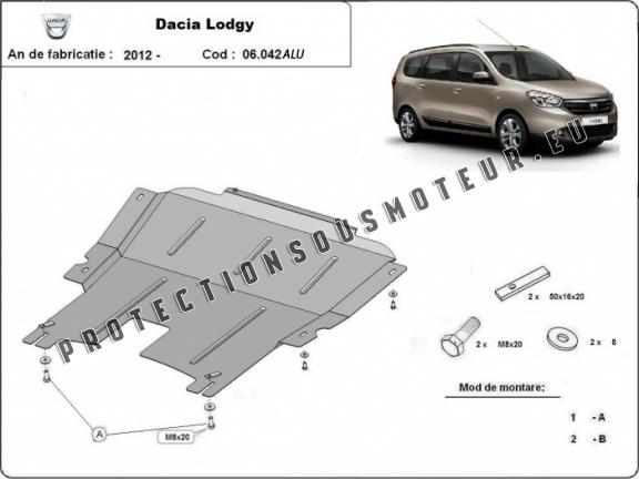 Protection sous moteur et de la boîte de vitesse DACIA LODGY - Aluminum