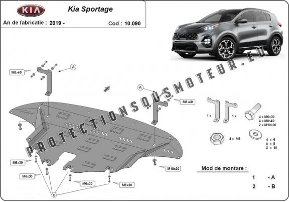 Protection sous moteur et de la boîte de vitesse Kia Sportage