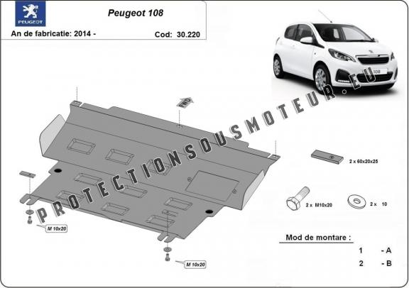 Protection sous moteur et de la boîte de vitesse Peugeot 108