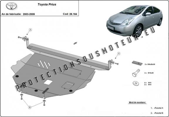 Protection sous moteur et de la boîte de vitesse Toyota Prius