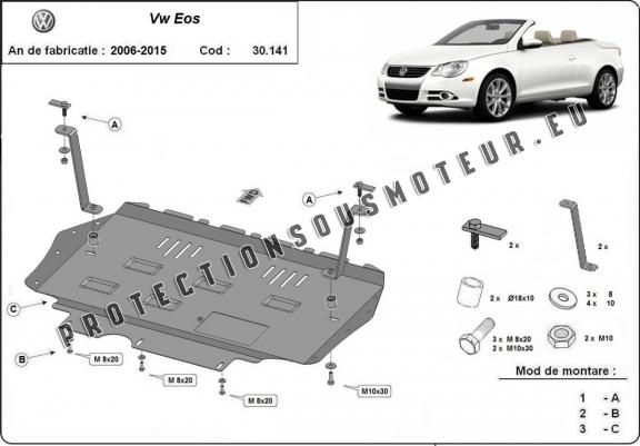 Protection sous moteur et de la boîte de vitesse VW Eos