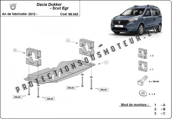 Protection sous système Stop&Go, EGR Dacia Dokker