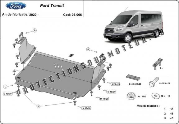 Protection sous moteur et de la boîte de vitesse Ford Transit - Traction 