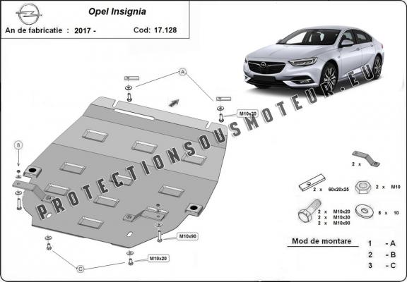 Protection sous moteur et de la boîte de vitesse Opel Insignia