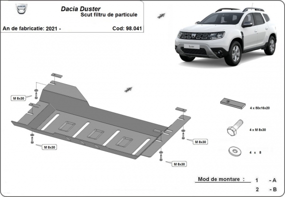 Protection de DPF Dacia Duster