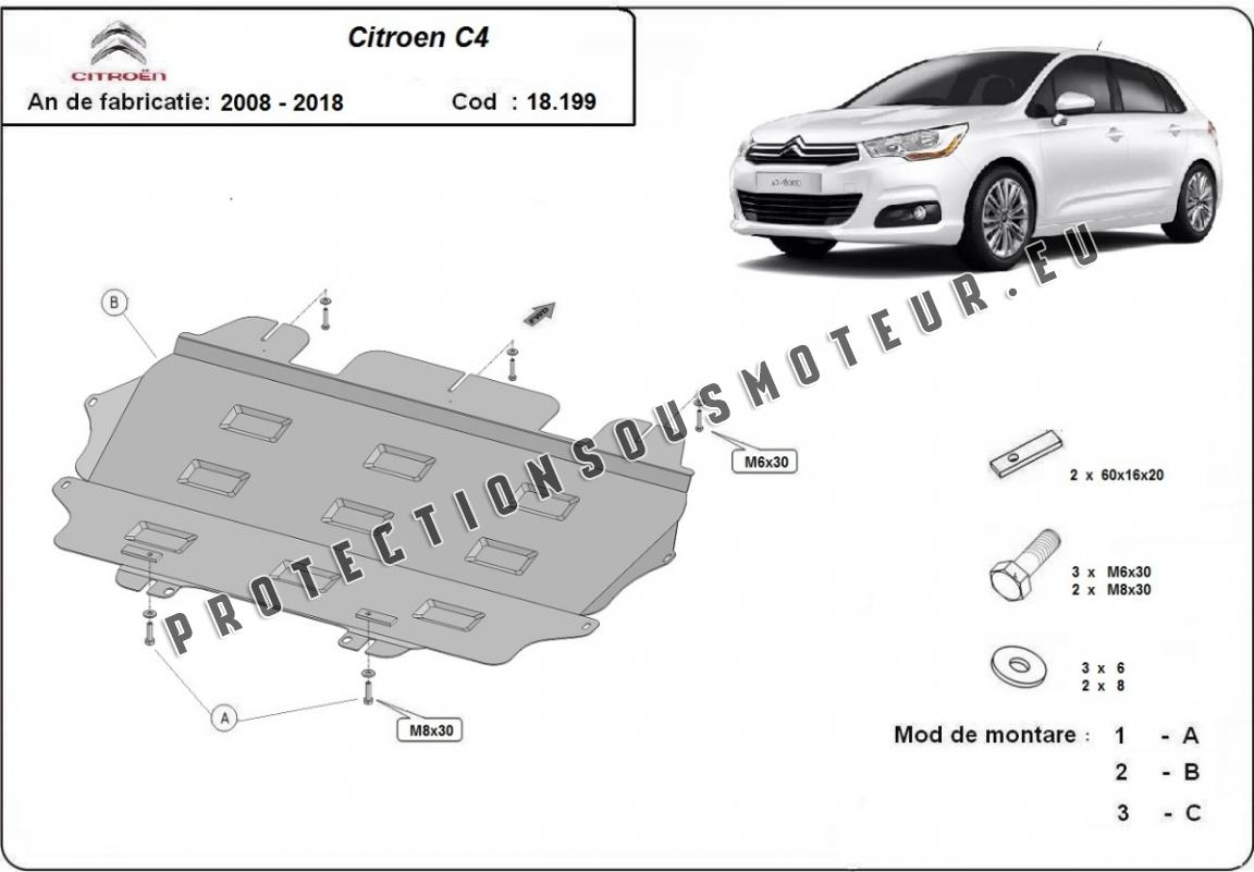 Cache sous moteur et de la boîte de vitesse Citroen DS3