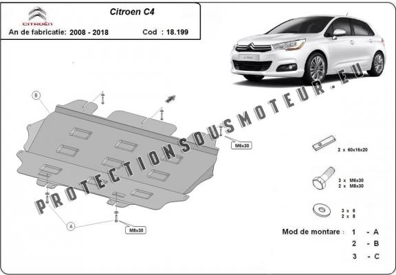 Protection sous moteur et de la boîte de vitesse Citroen C4