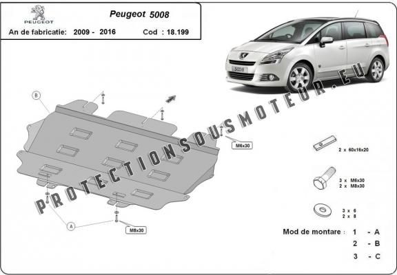 Protection sous moteur et de la boîte de vitesse Peugeot 5008
