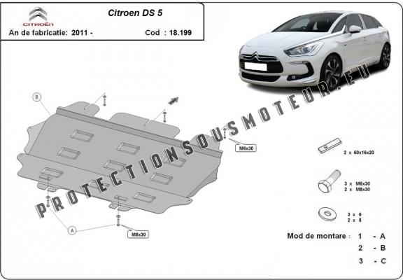 Protection sous moteur et de la boîte de vitesse Citroen DS5