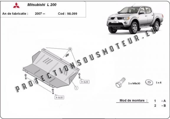 Protection sous  radiateur Mitsubishi L 200