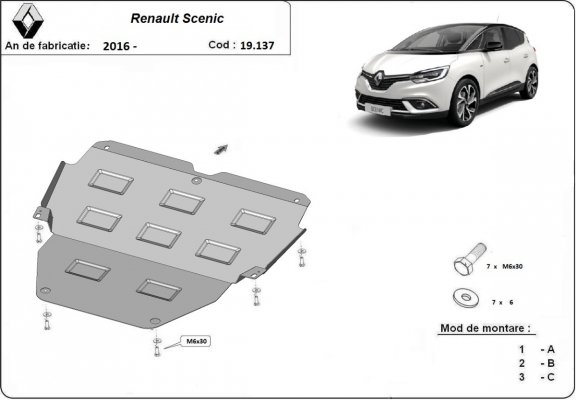 Protection sous moteur et de la boîte de vitesse Renault Scenic 4