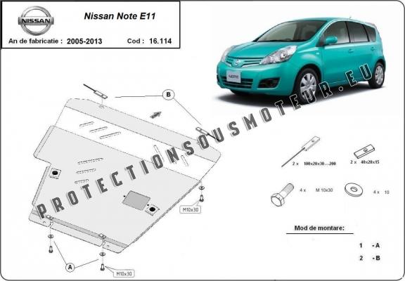 Protection sous moteur et de la boîte de vitesse Nissan Note