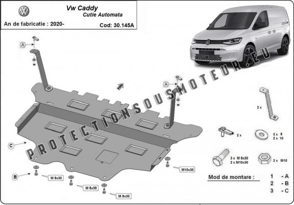 Protection sous moteur et de la boîte de vitesse VW Caddy- Boîte de vitesse automatique