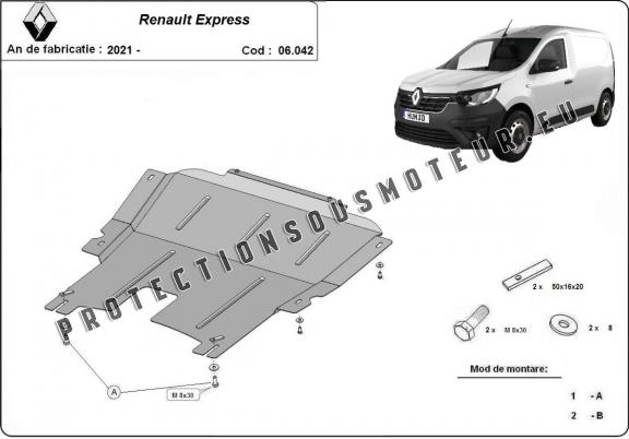 Protection sous moteur et de la boîte de vitesse Renault Express 