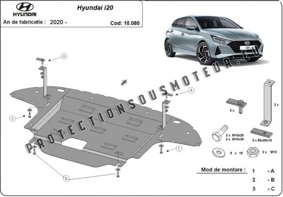 Protection sous moteur et de la boîte de vitesse Hyundai i20