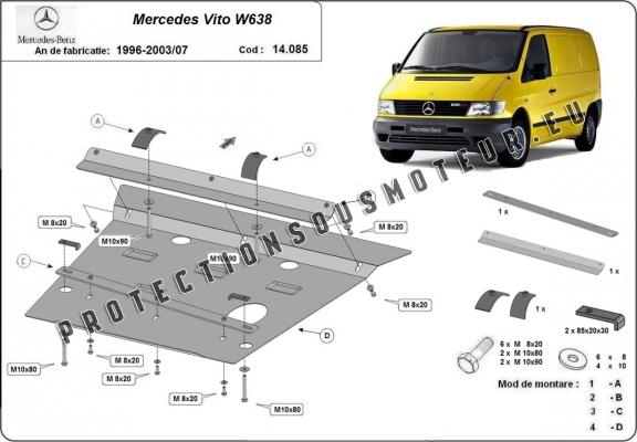 Protection sous moteur et de la boîte de vitesse Mercedes Vito